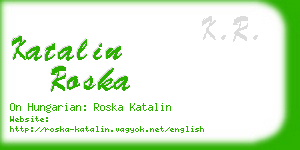 katalin roska business card